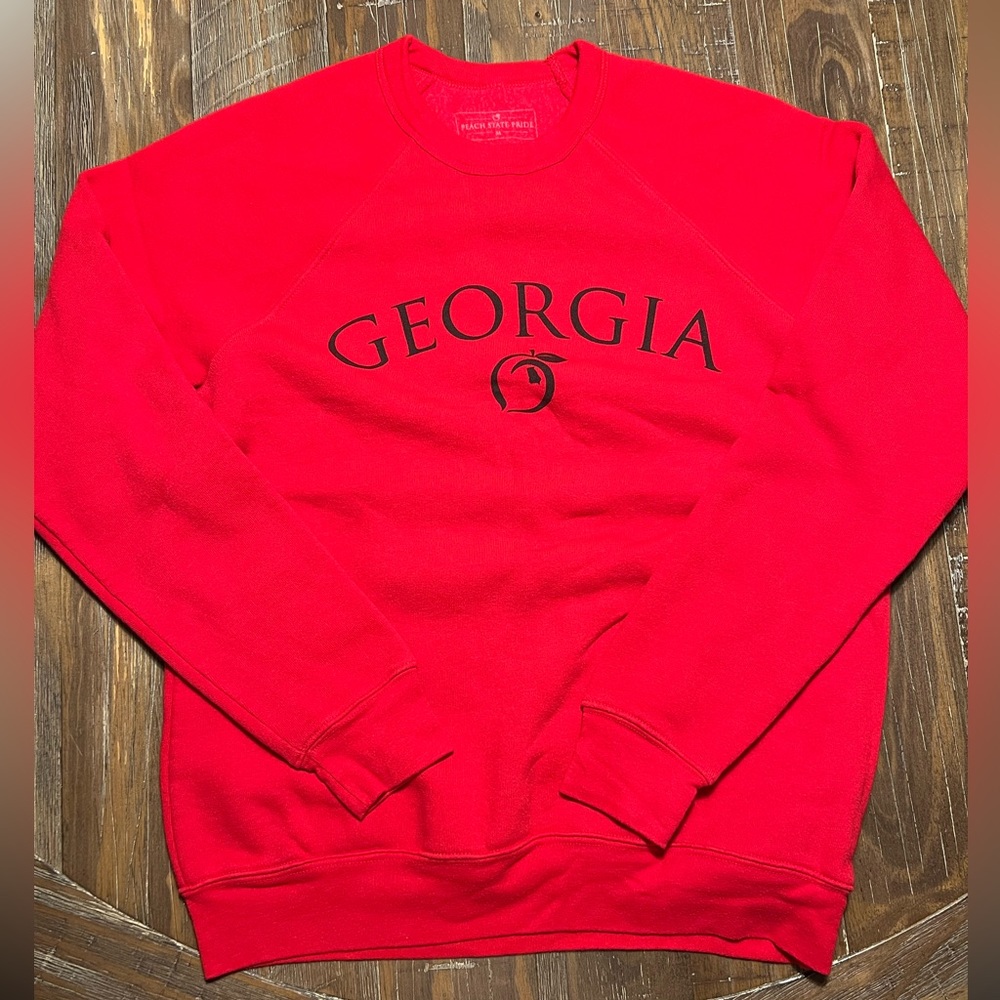 Peach State Pride Georgia sweatshirt. Red. Size M.